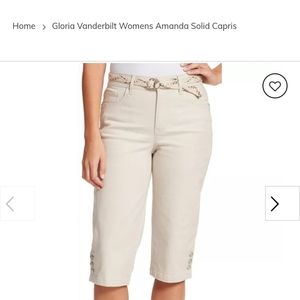 GLORIA VANDERBILT STONEWOOD CAPRI SIZE 10
